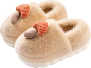 Cute Mushroom Slippers for Women Men Memory Foam Cartoon Fuzzy Warm slippers Indoor House Home Winter Shoes