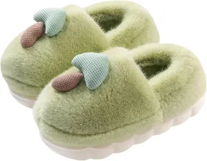 Cute Mushroom Slippers for Women Men Memory Foam Cartoon Fuzzy Warm slippers Indoor House Home Winter Shoes