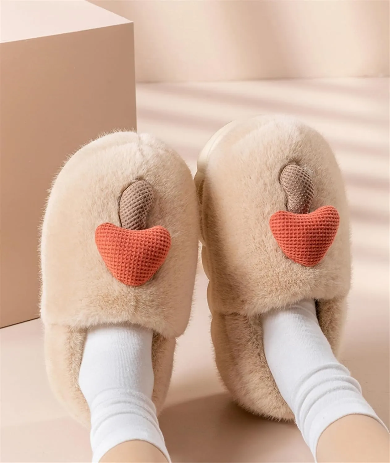 Cute Mushroom Slippers for Women Men Memory Foam Cartoon Fuzzy Warm slippers Indoor House Home Winter Shoes