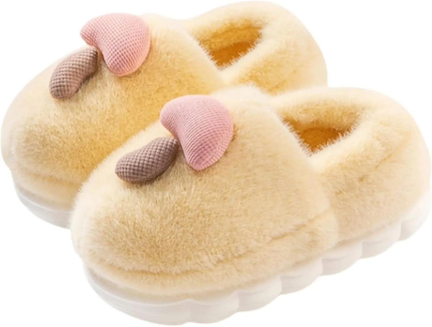 Cute Mushroom Slippers for Women Men Memory Foam Cartoon Fuzzy Warm slippers Indoor House Home Winter Shoes