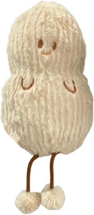 Cute Peanut Plush - 8'' Food Stuffed Animal, Soft Smiley Peanut With Legs Toy, Nut Plushie Pillow Doll
