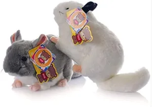 cute rabbit 12 inch Chinchilla Plush Toy Stuffed Animal Toy Plush Animal Doll (Gray   White)