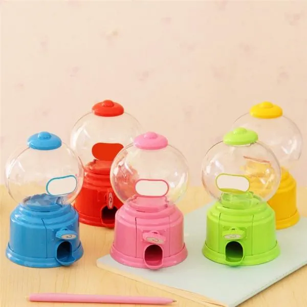 Cute Sweets Mini Candy Machine Bubble Gumball Dispenser Coin Bank Kids Toy Blue