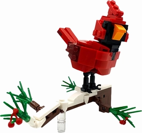 Cute Red Bird Building Blocks Set,Bird Toy Set,Living Room Decoration，158 Pcs