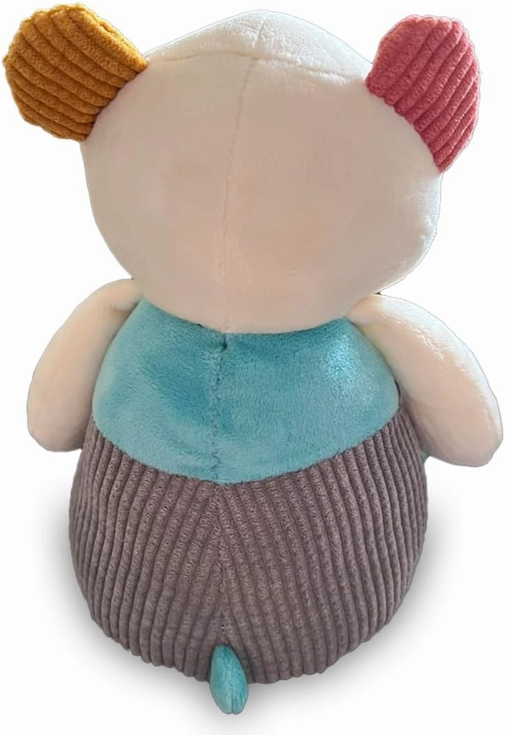 Cute Soft Corduroy Charlie Bear Stuffed Animal 14.5 Inches Plush Toy for Kids Ages 0 and Up, Adorable Gift for Toddlers, Baby Showers, Christmas and Birthdays (Gray)