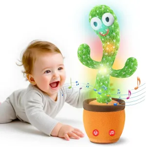 Dancing Talking Cactus Toy for Toddler,Easter Baskets for Kids Cactus Baby Toy Interactive Mimic Singing Infant Kids Toys,Baby Boy Easter Gifts Easter Basket Stuffers Baby Girl Toys