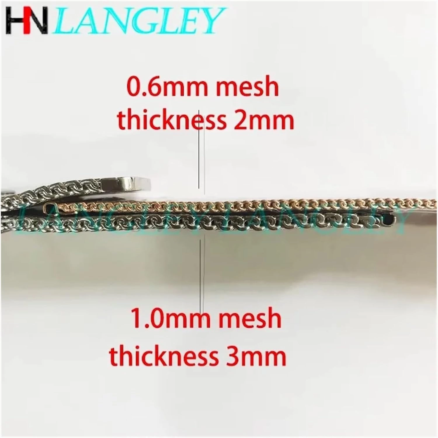 DASEB 1.0mm Milanese Coarse mesh Stainless Steel Watch Band 3mm Thickness Heavy Wriststrap 18 20 22 24mm Width Watch Bands with Tool