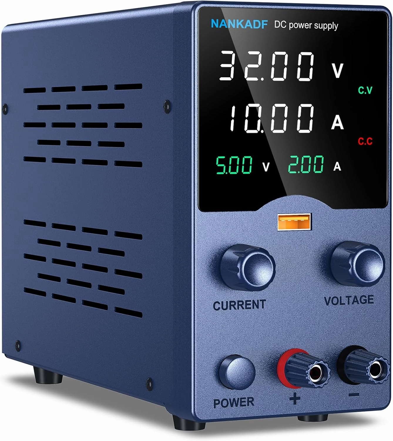 DC Power Supply Variable, Bench Power Supply with Precision Encoder Knob, USB Output Current Display, Adjustable Lab Power Supply with 4-Digits Display & Multi-Layer Circuit Protection (30V 10A)