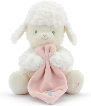 DEMDACO Loves Me This I Know Lamb Pink 8 Inch Musical Childrens Plush Stuffed Animal