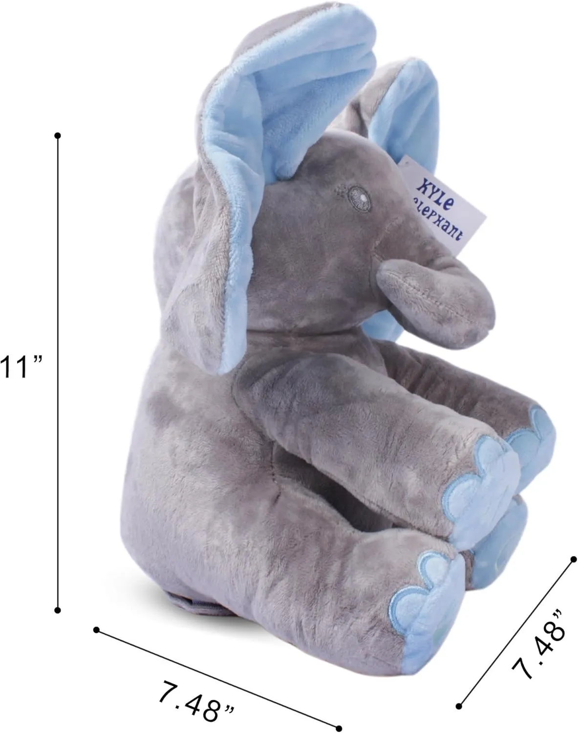 Dimple Kyle Peek A Boo Elephant Toy, Interactive Singing Stuffed Elephant Plush with Moving Ears, Musical Stuffed Animal for Babies and Toddlers, Adorable Baby Toy