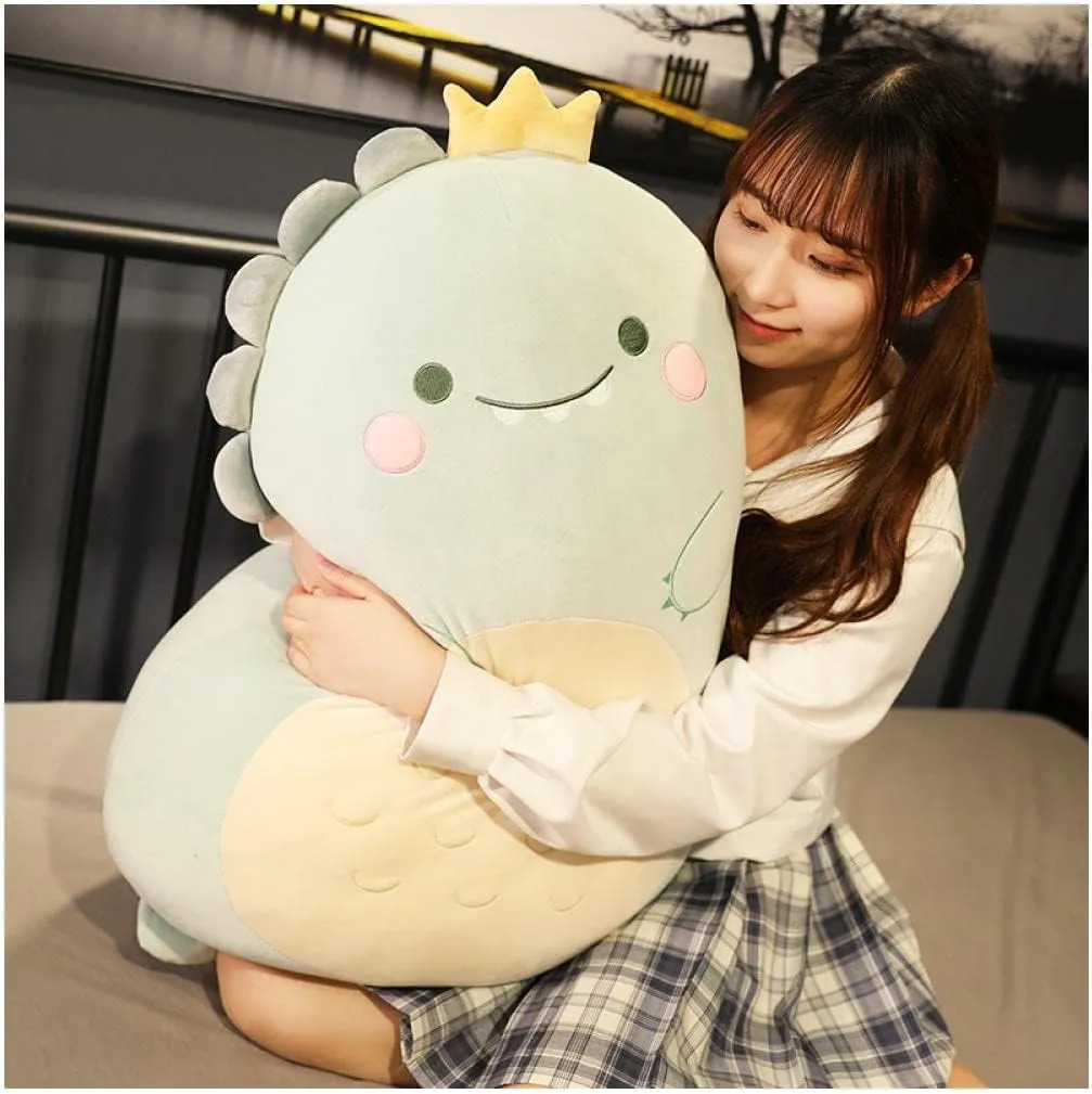 Dinosaur Stuffed Animal Plush Doll Toy Cute Soft Hug Pillow Plushie Kawaii Fat Sheeping Throw Pillow Cushion Christmas Birthday Gift for Kids Girlfriend