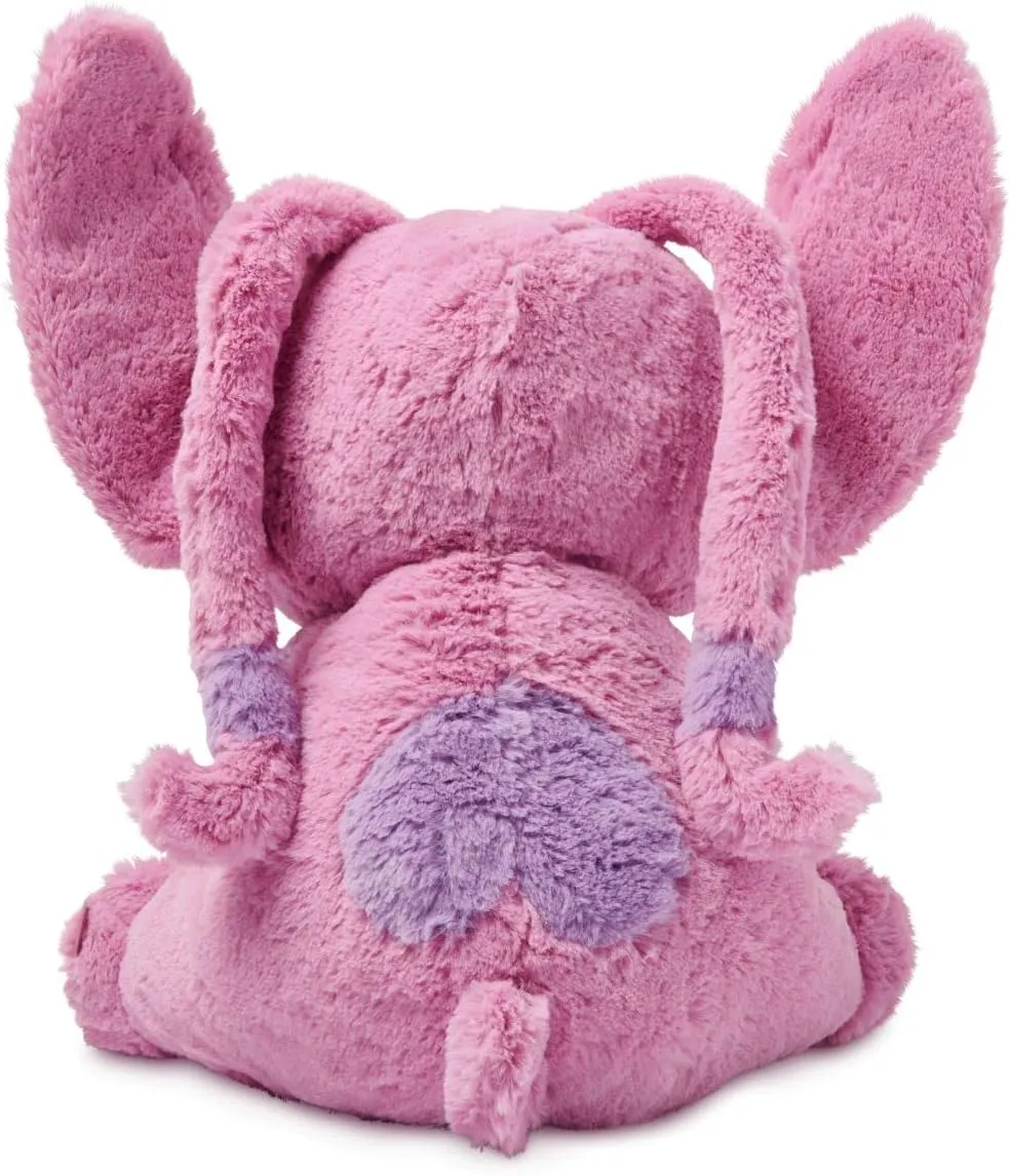 Disney Store Official Angel Medium Soft Toy for Kids, Cuddly Character with Fuzzy Texture and Embroidered Details, Flexible Floppy Ears, Disney Plushy Suitable for All Ages.