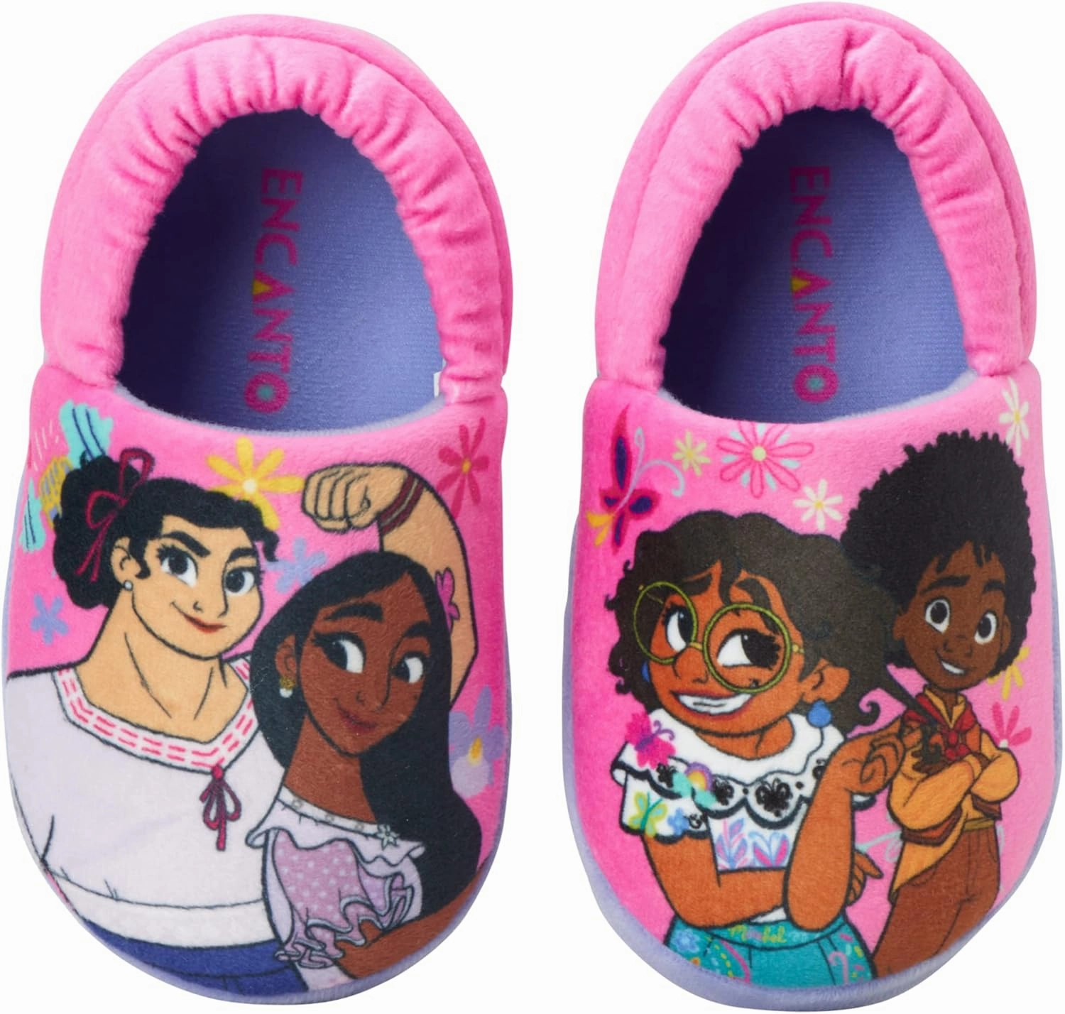 Disney Princesses Encanto Little Mermaid Slippers for Girls - Kids House Shoes Soft Plush Warm Comfy Sandals (Toddler sizes 5-10 / Little Kid sizes 11-12)