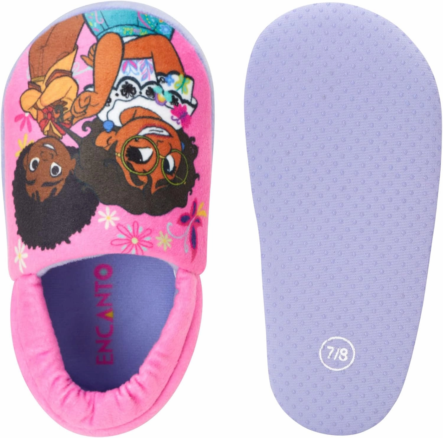 Disney Princesses Encanto Little Mermaid Slippers for Girls - Kids House Shoes Soft Plush Warm Comfy Sandals (Toddler sizes 5-10 / Little Kid sizes 11-12)