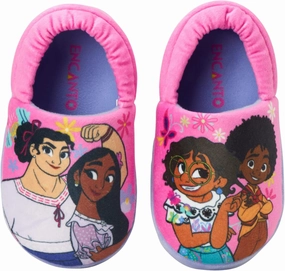 Disney Princesses Encanto Little Mermaid Slippers for Girls - Kids House Shoes Soft Plush Warm Comfy Sandals (Toddler sizes 5-10 / Little Kid sizes 11-12)