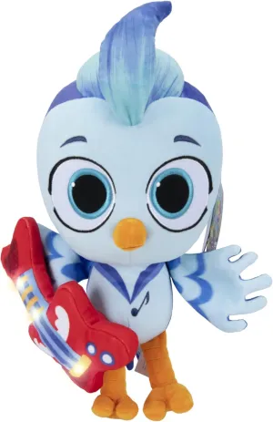 Do, Re & Mi Deluxe Feature Plush - 10-Inch ‘Mi’ The Blue Jay Plush with Lights and Sounds, with Attached Guitar - Amazon Exclusive