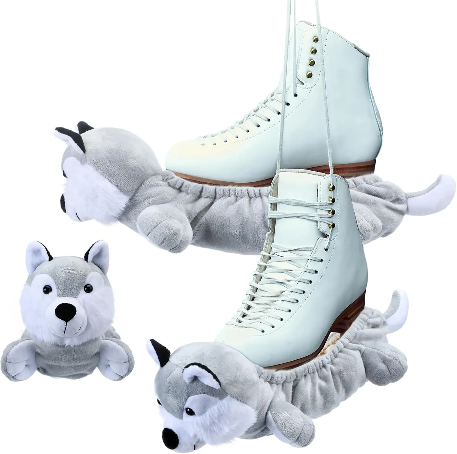 Dog Animal Ice Skate Blade Covers for Hockey Cute Skating Soakers Cover Figure Skate Guards for Winter Skating Accessories Boys Kids Girls Adult