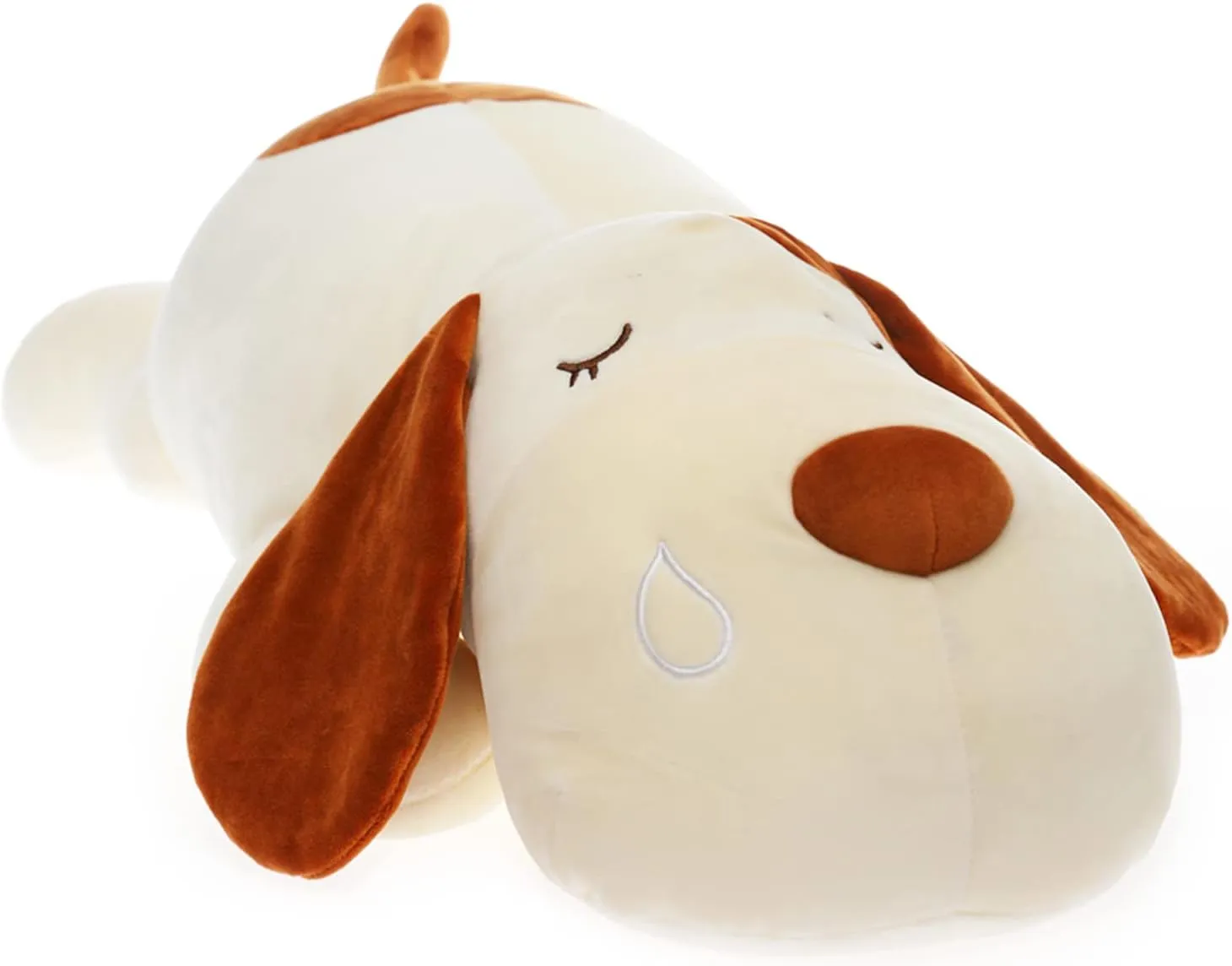 Dog Plush Pillow, Soft Stuffed Animals Toy Dog Plushie Body Pillow Gifts for Kids Girls Boys (Brown, 17.7 inch)