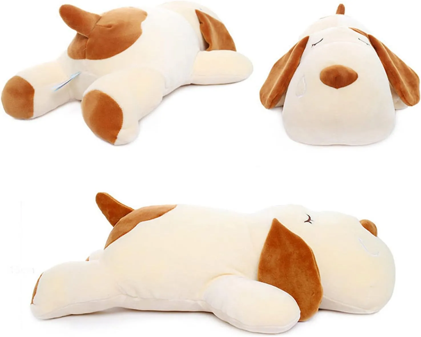 Dog Plush Pillow, Soft Stuffed Animals Toy Dog Plushie Body Pillow Gifts for Kids Girls Boys (Brown, 17.7 inch)