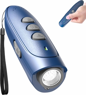Dog Bark Deterrent Devices, Anti Barking Device for Dogs, Rechargeable Dog Barking Silencer 16.4ft, 3 Modes & Led Light Ultrasonic Dog Bark Deterrent Safe for Human & Dogs Portable Indoor&Outdoor Bule