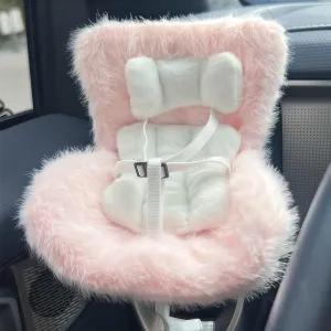 Doll Accessories: Car Air Vent Safety Seat for 17cm Plush Dolls – Plush Doll Sofa, Car Decoration, Display Stand, Protects Dolls (Doll Not Included) (Pink)