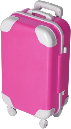 Doll Suitcase, Bright Color Birthday Gift Doll Suitcase Luggage Cute Exquisite for Home for 18 Inch Girl Dolls(PJ-459-01 Trolley case powder)