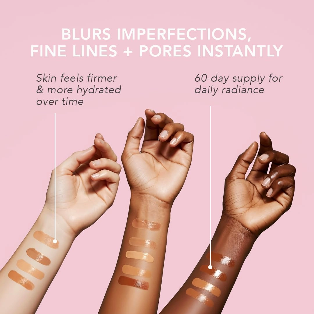 Doll 10 Peptide Bounce Balm Foundation™ – Hydrating, Age-Defying Foundation for Older Women, All Skin Types – Vegan, Clean, Natural, Medium Buildable Coverage, Blurs Fine Lines - [Rich]