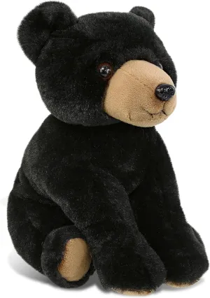 DolliBu Floppy Black Bear Stuffed Animal - Soft Huggable Black Bear, Adorable Playtime Bear Plush Toy, Cute Wild Life Cuddle Gifts, Super Soft Plush Doll Animal Toy for Kids and Adults - 9 inches