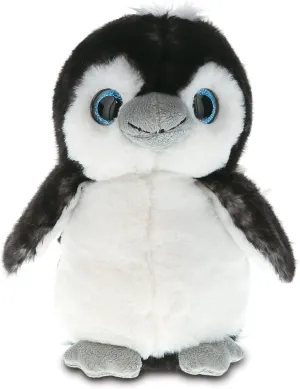 DolliBu Grey Penguin Plush - Super Soft Stuffed Animal, Huggable Sea Animal, Cute Fluffy Ocean Plush Toy for Babies, Kids, Teens, and Adults - 9 Inches