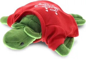 DolliBu I Love You Valentine Plush Green Sea Turtle - Cute Stuffed Animal with Red Shirt and Name Personalization Gift for Valentines Day, Birthday, Anniversary - 7 Inches