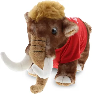 DolliBu I Love You Valentine Plush Large Mammoth - Cute Stuffed Animal with Red Shirt and Name Personalization Gift for Valentines Day, Birthday, Anniversary, Romantic Date - 10 Inches