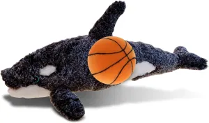 DolliBu Killer Whale Stuffed Animal with Basketball Plush - Soft Huggable Killer Whale, Adorable Playtime Plush Toy, Personalized Plush Ocean Toy for Kids and Adults - 18 Inch
