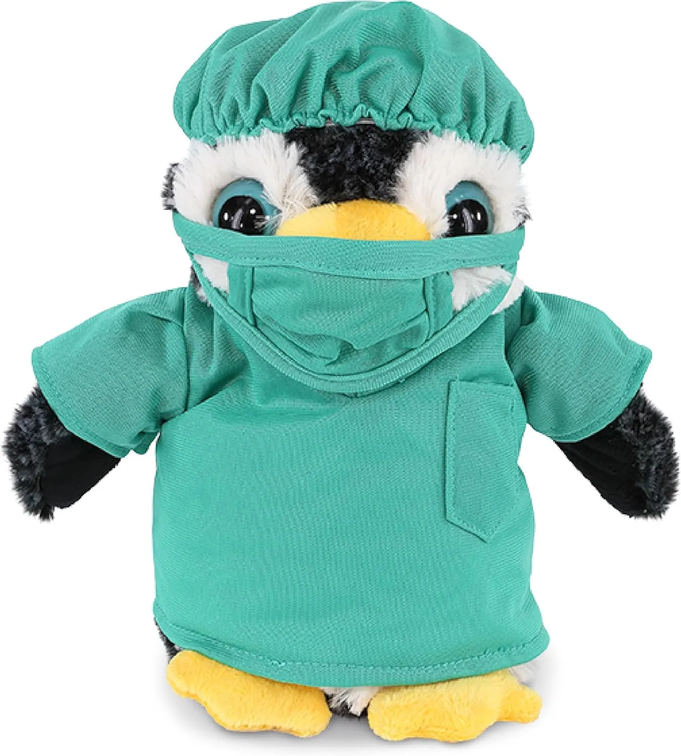 DolliBu Penguin Doctor Plush Toy - Super Soft Penguin Doctor Stuffed Animal Dress Up with Cute Uniform and Cap Outfit - Gift for Doctor, Nurse, Surgeon, Dentist - 8 Inch
