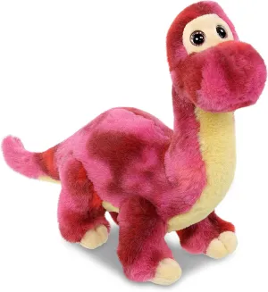 DolliBu Pink Tie-Dye Dinosaur Stuffed Animal - Huggable, Adorable Playtime Dino Plush Toy, Cute Extinct Animal Cuddle Gifts, Super Soft Plush Doll Toy for Kids and Adults - 9 Inches