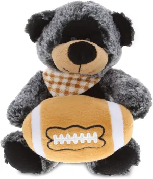 DolliBu Sitting Black Bear Stuffed Animal with Football Plush - Soft Plush Huggable Bear, Adorable Playtime Plush Toy, Cute Wildlife Gift for Kids and Adults - 9 Inch