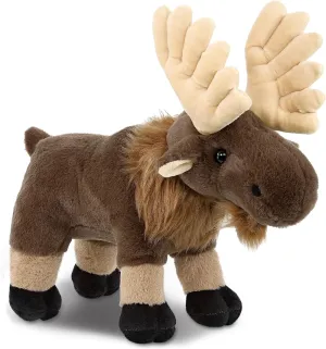 DolliBu Standing Moose Stuffed Animal - Soft Huggable Plush Toy, Adorable Playtime Cuddle Gift, Super Soft Moose Doll for Kids and Adults - 8 inches