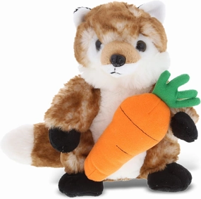 DolliBu Happy Easter Super Soft Plush Fox with Carrot - Cute Stuffed Animals with Carrot Plush Toy, Perfect Easter Holiday Surprise Gift - 9.5" Inches