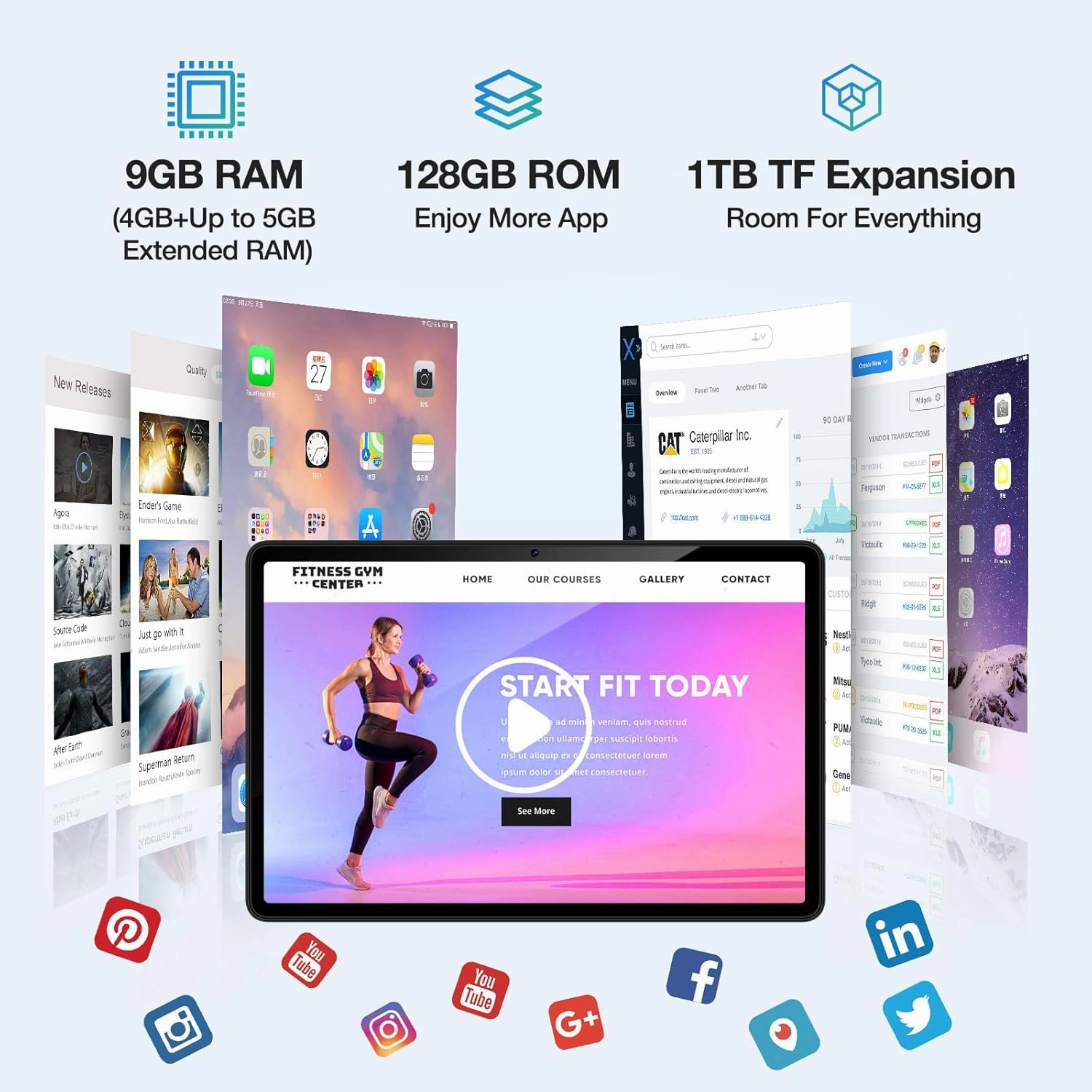 DOOGEE T30E 11 inch Tablet 2025, Android 14 Tablet, 9GB 128GB/ 1TB TF, Gaming Tablest with T606 Octa-Core Processor, 8000mAh Battery, 4G LTE  5G WiFi, 13MP 5MP, Widevine L1/BT5.0/GPS/Face ID (Gray)