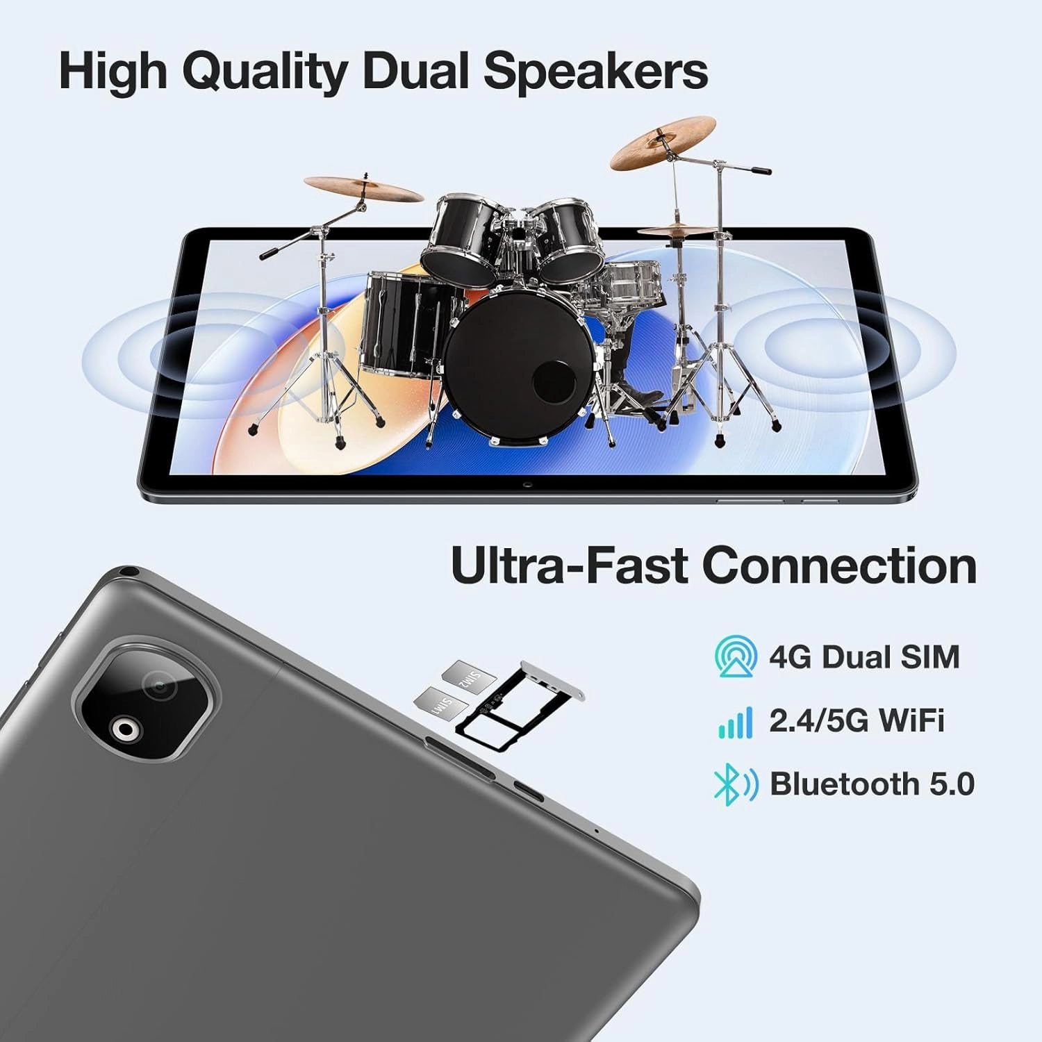 DOOGEE T30E 11 inch Tablet 2025, Android 14 Tablet, 9GB 128GB/ 1TB TF, Gaming Tablest with T606 Octa-Core Processor, 8000mAh Battery, 4G LTE  5G WiFi, 13MP 5MP, Widevine L1/BT5.0/GPS/Face ID (Gray)