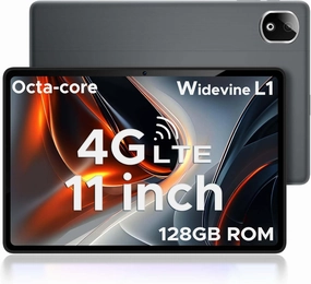 DOOGEE T30E 11 inch Tablet 2025, Android 14 Tablet, 9GB 128GB/ 1TB TF, Gaming Tablest with T606 Octa-Core Processor, 8000mAh Battery, 4G LTE  5G WiFi, 13MP 5MP, Widevine L1/BT5.0/GPS/Face ID (Gray)