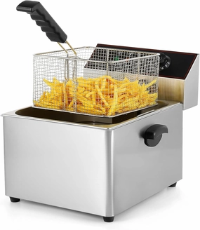 Dyna-Living Deep Fryer with Baskets 2000W Commercial Deep Fryer 11.6QT Electric Countertop Fryer Stainless Steel Deep Fryers with Temperature Control for Home, Commercial Use