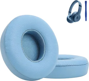 Ear Cushions Replacement Earpads for Beats Solo4, Headphone Accessories with Noise Isolation Memory Foam (Blue)