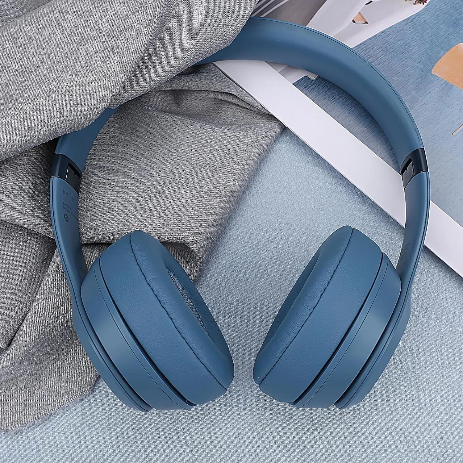 Ear Cushions Replacement Earpads for Beats Solo4, Headphone Accessories with Noise Isolation Memory Foam (Blue)
