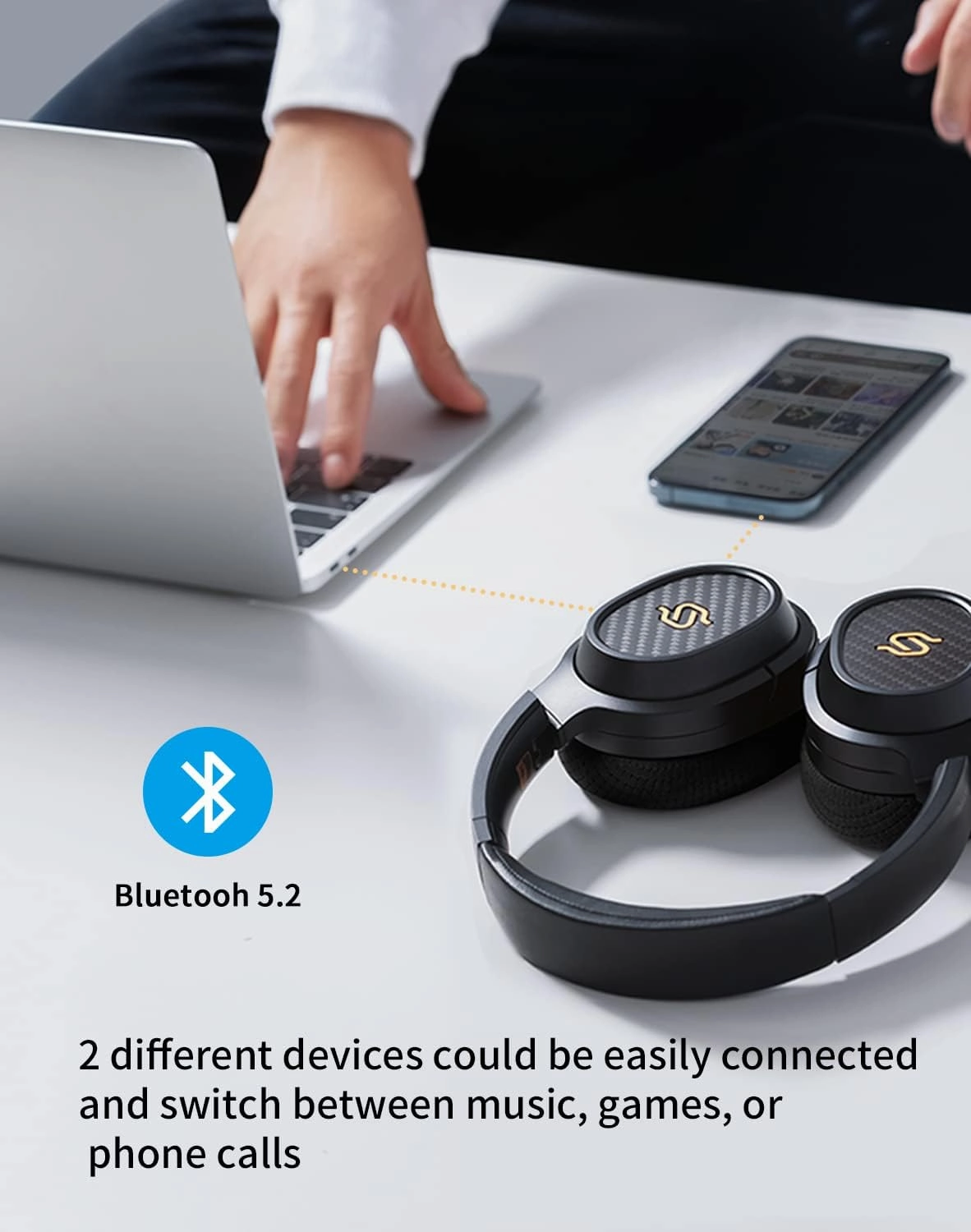 Edifier STAX Spirit S3 Wireless Planar Magnetic Headphone, Bluetooth Hi-Fi Headphone with Hi-Res & Snapdragon Sound with Mic for Audiophiles, Home, Studio