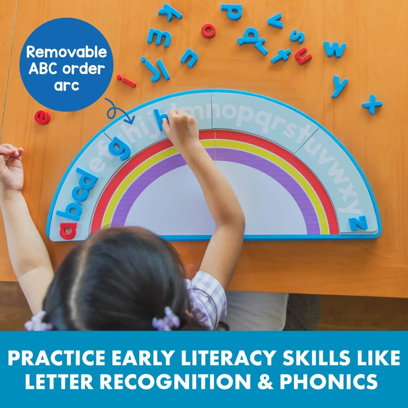 Educational Insights ABC Arc Mat AlphaMagnets® Set – Alphabet Puzzles for Kids, Letter Learning Kit, Preschool Fine Motor Toys, ABC Activity Mats, Magnetic Blocks for Toddlers Ages 3-5