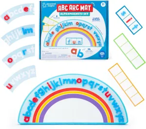 Educational Insights ABC Arc Mat AlphaMagnets® Set – Alphabet Puzzles for Kids, Letter Learning Kit, Preschool Fine Motor Toys, ABC Activity Mats, Magnetic Blocks for Toddlers Ages 3-5
