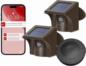 eMACROS Pro 3 Driveway Alarm with Phone App-1/2 Mile Long Range Solar Wireless Driveway Alarm,Outdoor Driveway Alarms Wireless Outside Weatherproof Motion Sensor & Detector