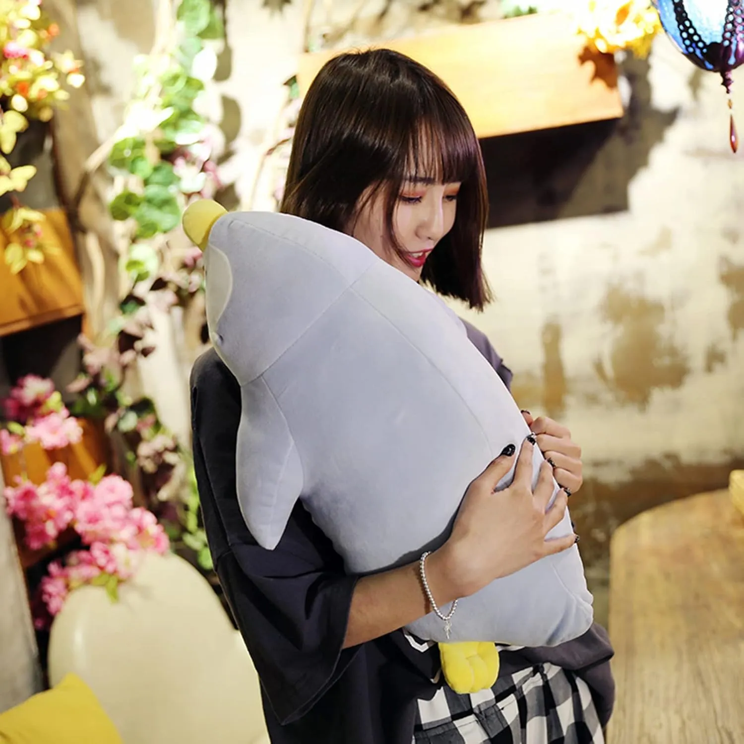 Emperor Penguin Stuffed Animals Cute Penguin Plush Doll Toys for Kids Plushies Penguin Stuffed Hugging Pillow Penguin Plush Throw Pillow Gift for Kids or Lovers (Blue, Big Penguin - 19.6 inch)