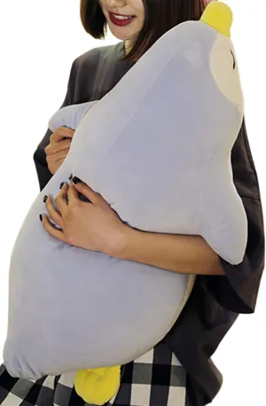 Emperor Penguin Stuffed Animals Cute Penguin Plush Doll Toys for Kids Plushies Penguin Stuffed Hugging Pillow Penguin Plush Throw Pillow Gift for Kids or Lovers (Blue, Big Penguin - 19.6 inch)