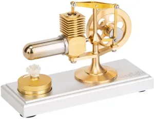 ENJOMOR Hog Stirling Engine Mini Balance Beam Hot Air Stirling Engine External Combustion Engine Model STEM Education Toy (RTR Version)